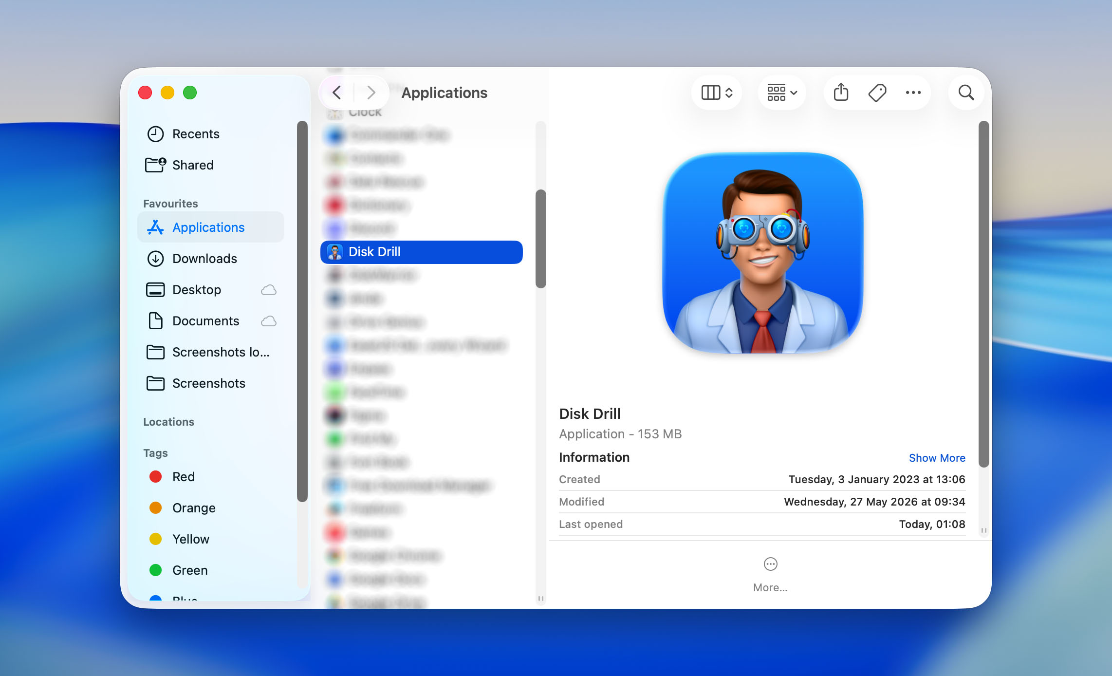 open Disk Drill app
